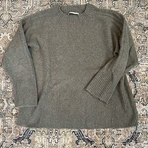 Zara Women's Khaki Crewneck Sweater